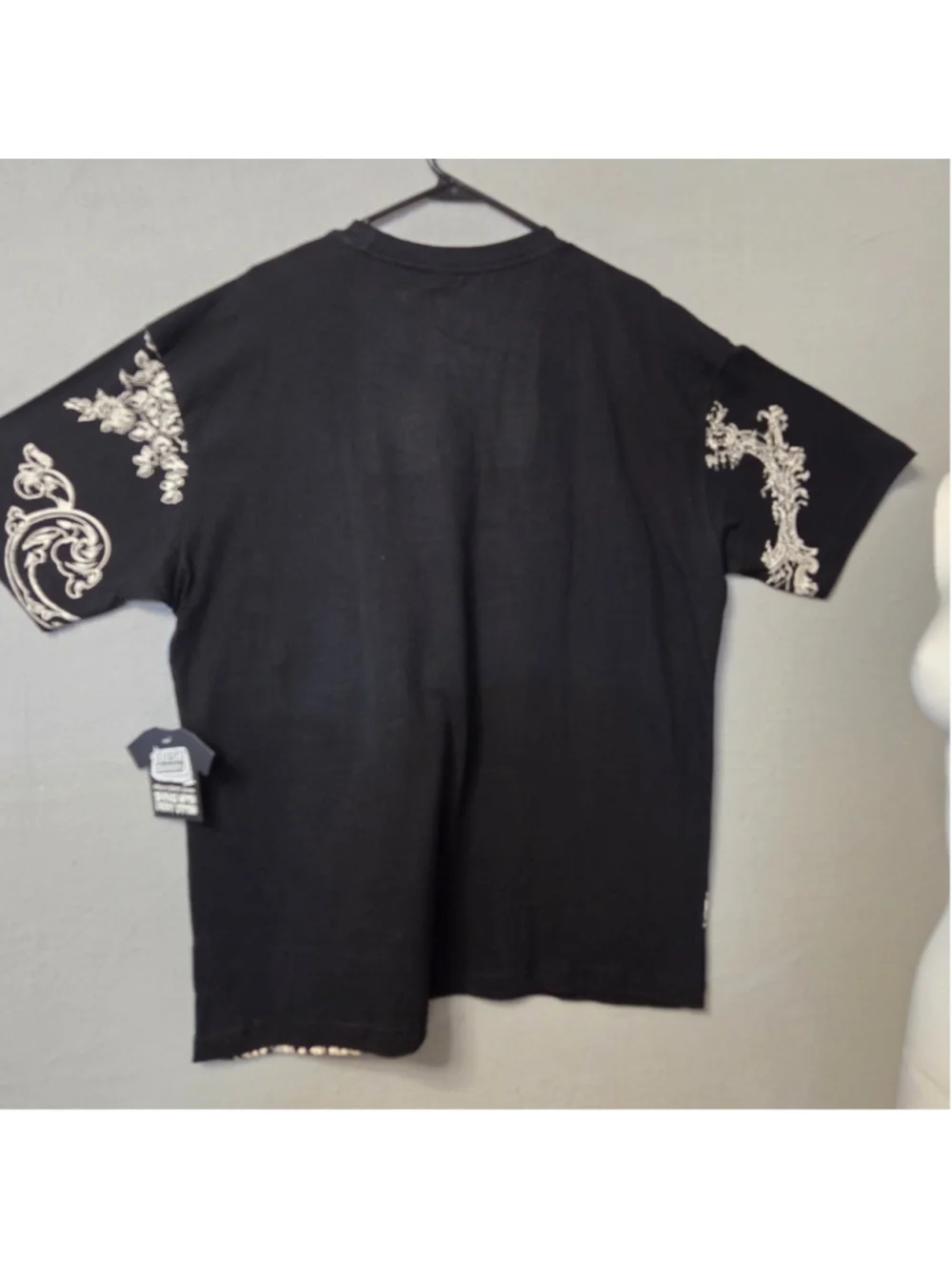 Men's Fresh Laundry Graphic Tee Black White Size L